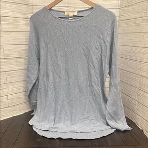 MICHAEL Michael Kors Gray 3/4 Sleeve Relaxed T-Shirt